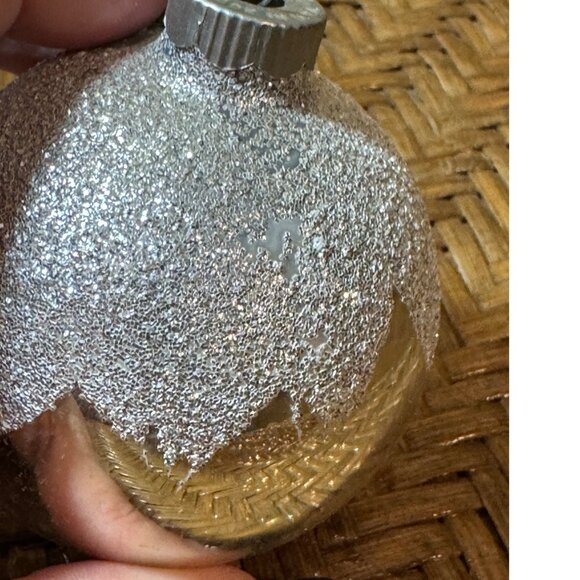 Antique German & U.S.A. Christmas Ornaments Set Of 2 Gold And Silver - Picture 5 of 7